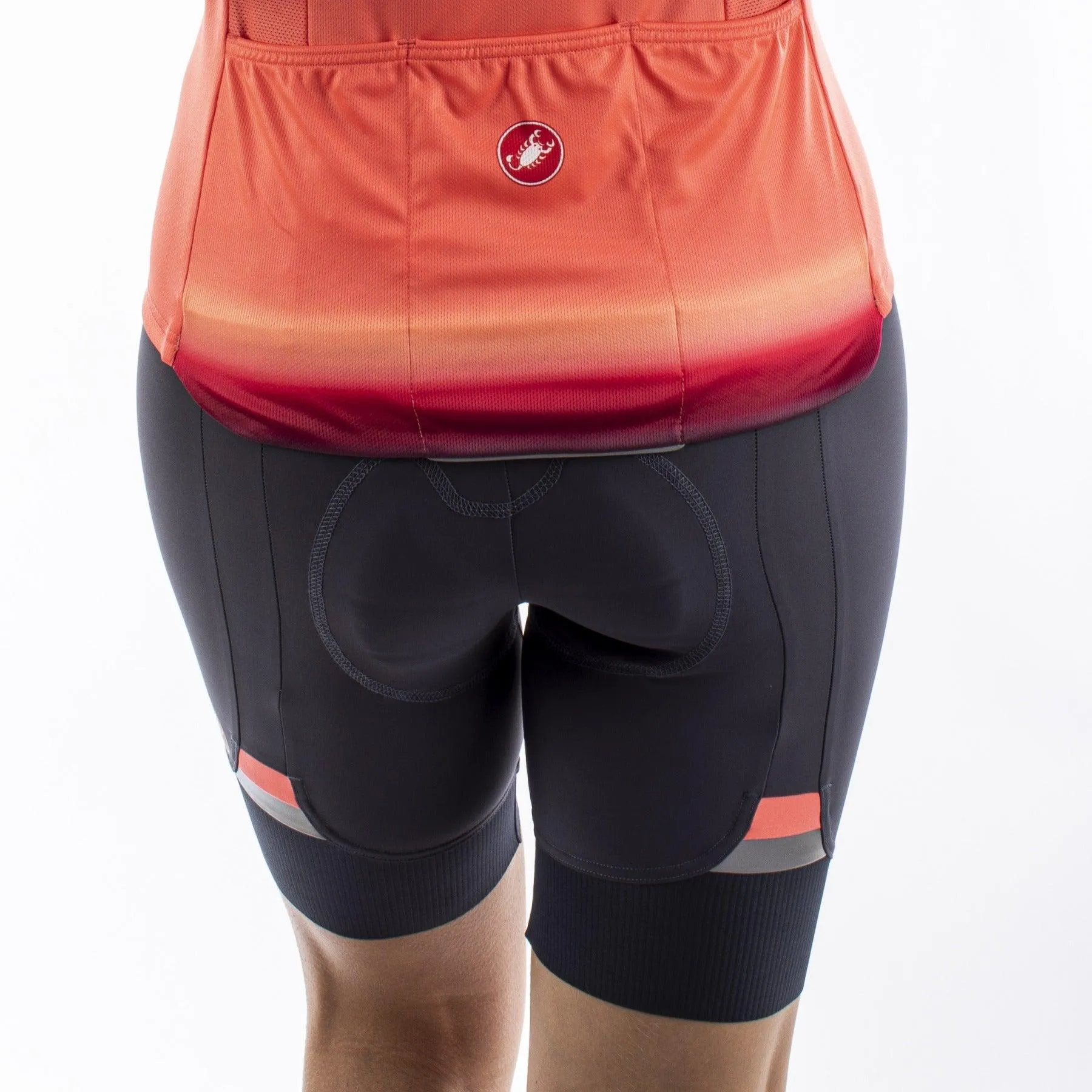 Castelli Prima Womens Cycling Bibshorts (Dark Steel Blue/Brilliant Pink)