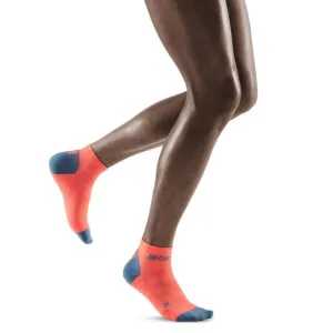 CEP Compression 3.0 Low Cut Women's Compression Socks (Coral/Grey)
