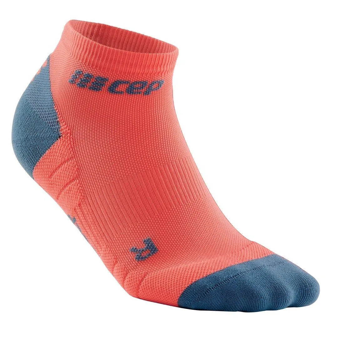 CEP Compression 3.0 Low Cut Women's Compression Socks (Coral/Grey)