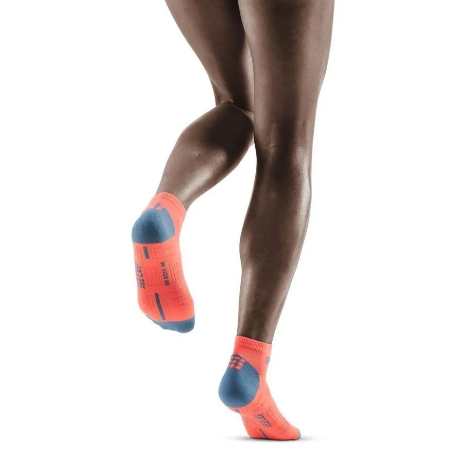 CEP Compression 3.0 Low Cut Women's Compression Socks (Coral/Grey)