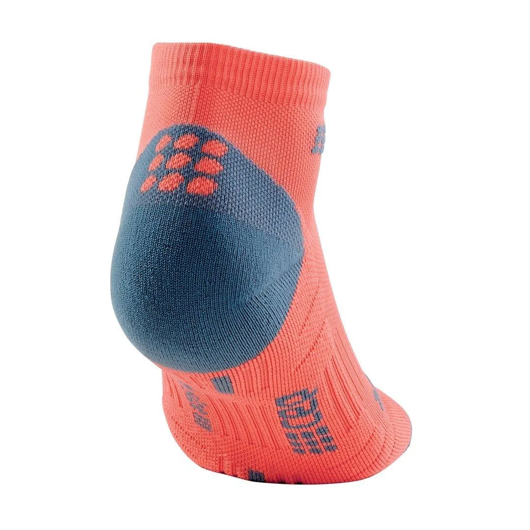 CEP Compression 3.0 Low Cut Women's Compression Socks (Coral/Grey)