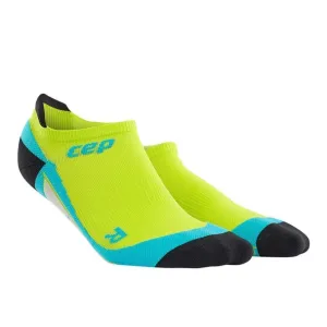 CEP Compression Dynamic  No Show Men's Compression Socks (Lime/Hawaii Blue)