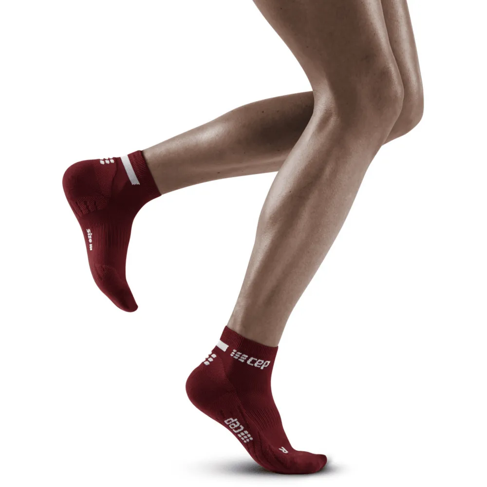CEP Compression The Run Low Cut 4.0 Women's Compression Socks (Dark Red)