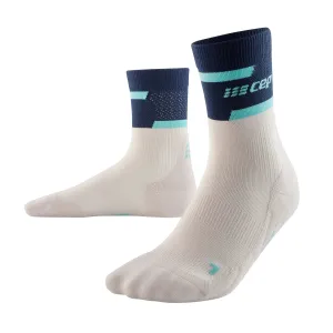 CEP Compression The Run Mid Cut 4.0 Women's Compression Socks (Blue/Off White)
