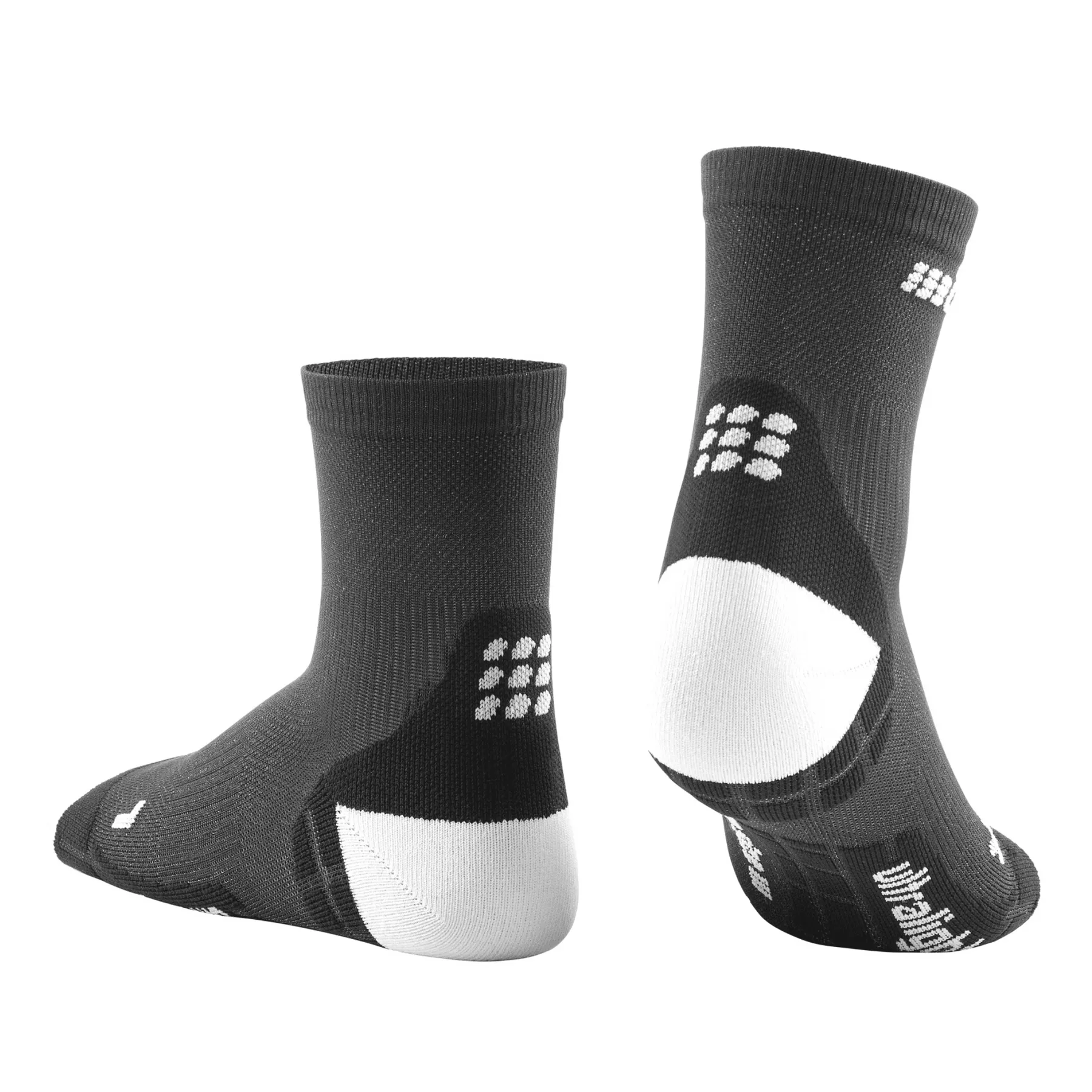 CEP Compression Ultralight Short Women's Compression Socks (Black/Light Grey)