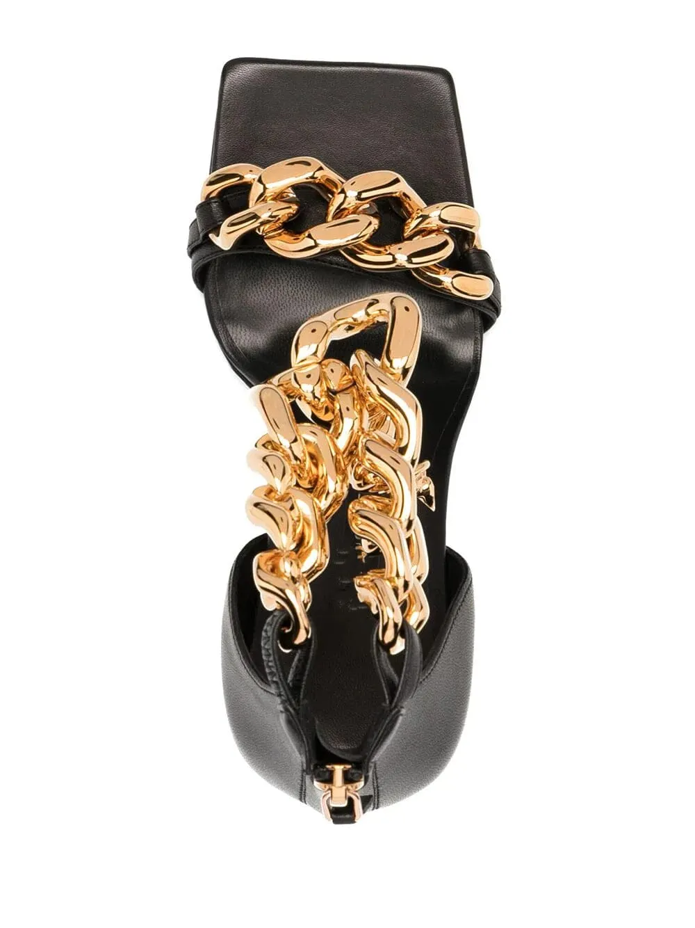 CHAIN SQUARE HEELS IN BLACK Gloria Lanvin