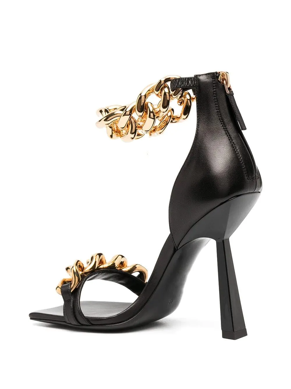 CHAIN SQUARE HEELS IN BLACK Gloria Lanvin