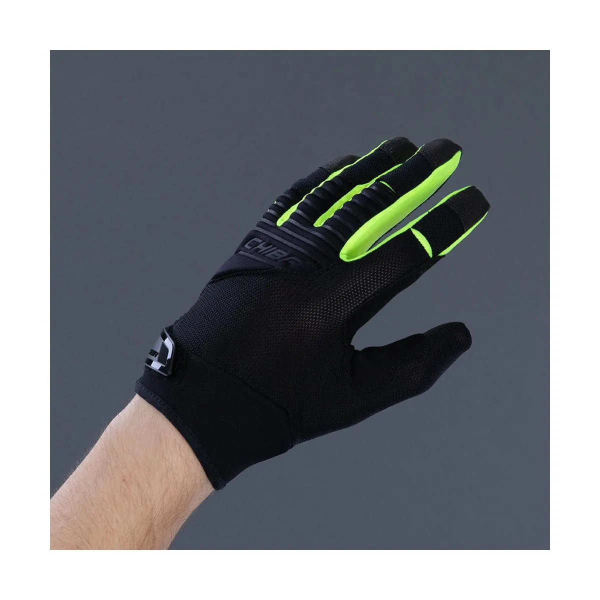 Chiba Blade Mens Cycling Gloves (Black/Neon Yellow)