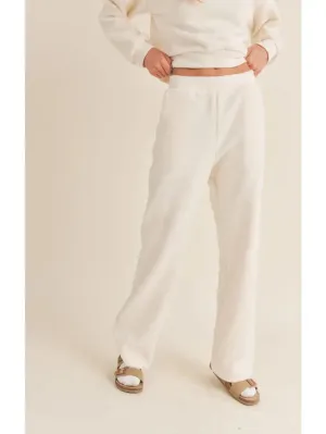 Chilly Nights Wide Leg Elastic Fleece Pants