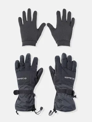 Columbia Men Black Bugaboo Interchange Gloves