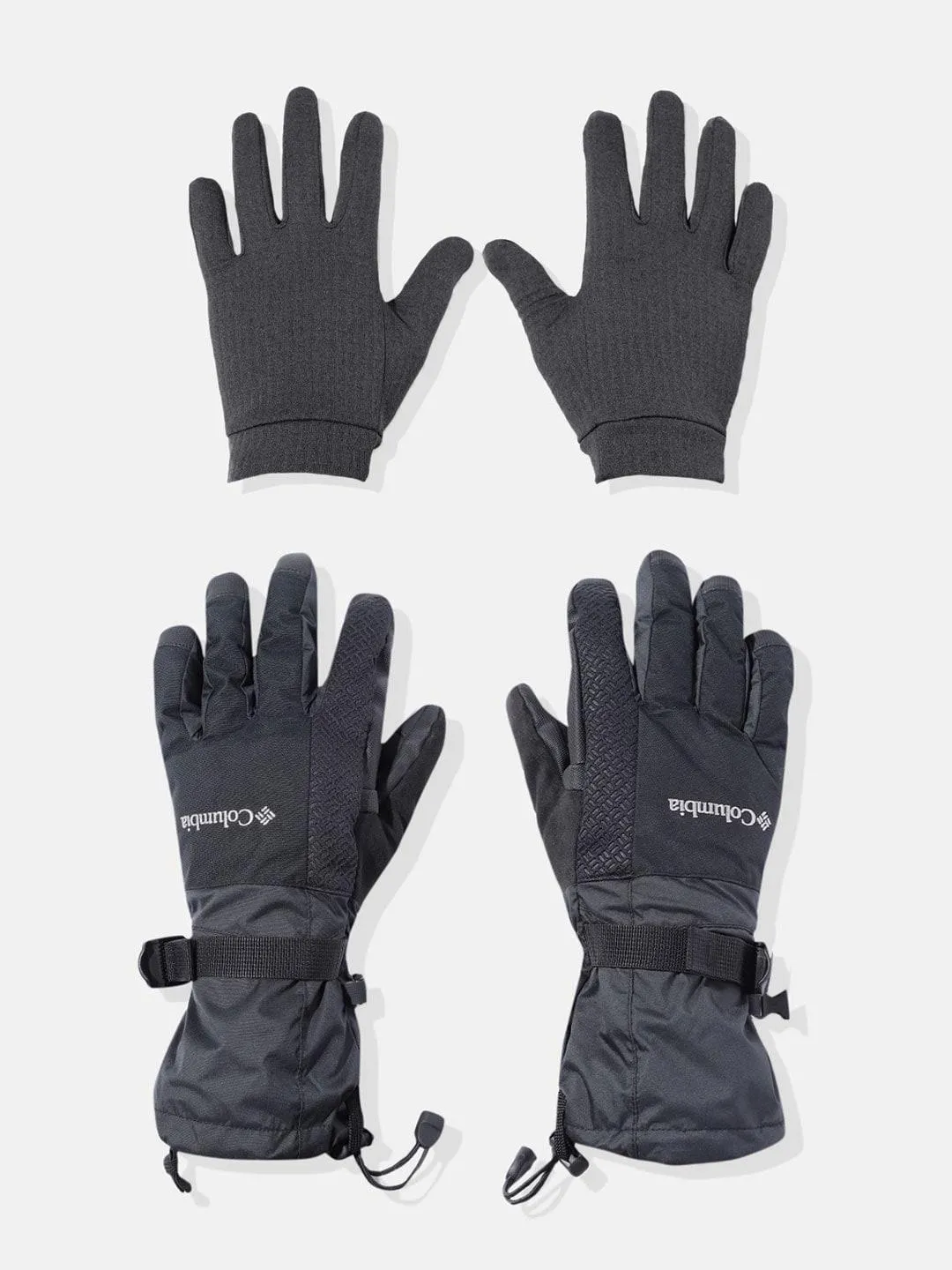 Columbia Men Black Bugaboo Interchange Gloves