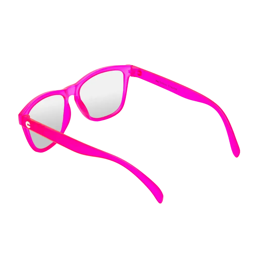Craycol Pink Party Sunglasses (Icy White Reflective/Transparent Pink)