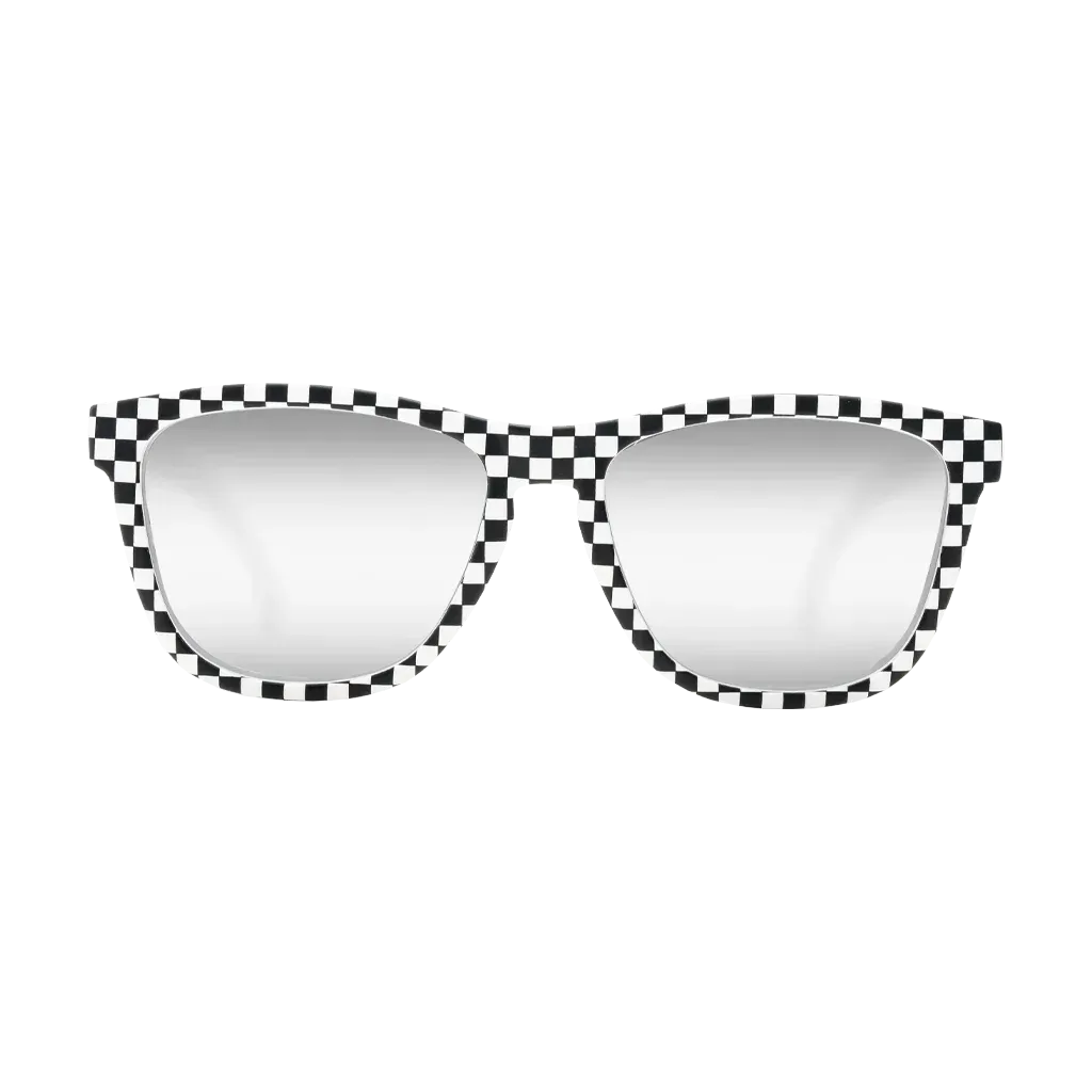 Craycol Raceready Chequered Sunglasses (Icy White Reflective/White-Black)