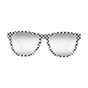 Craycol Raceready Chequered Sunglasses (Icy White Reflective/White-Black)