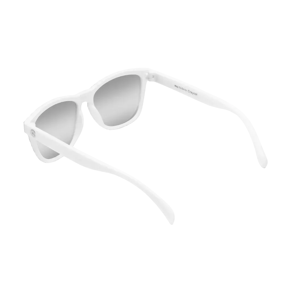 Craycol Raceready Chequered Sunglasses (Icy White Reflective/White-Black)