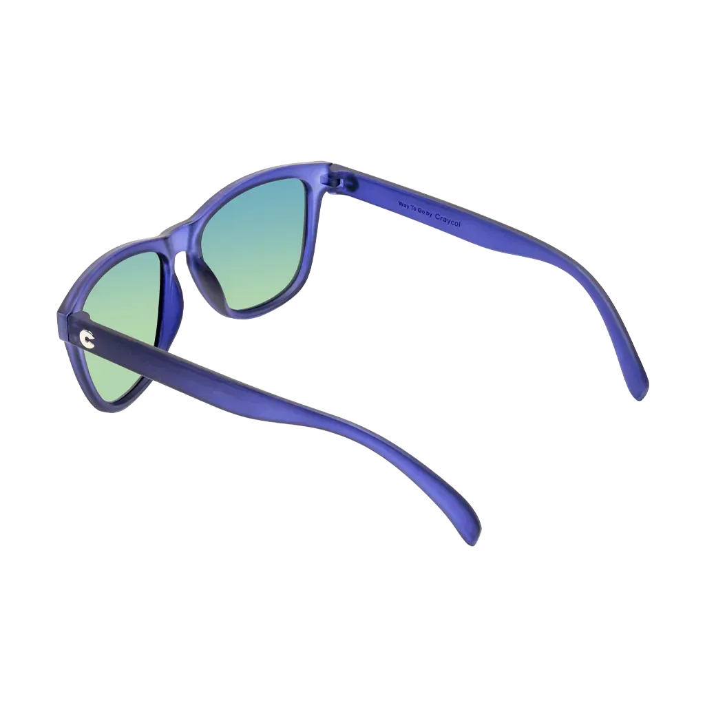 Craycol Ravy Navy Sunglasses (Golden Reflective/Transparent Blue)