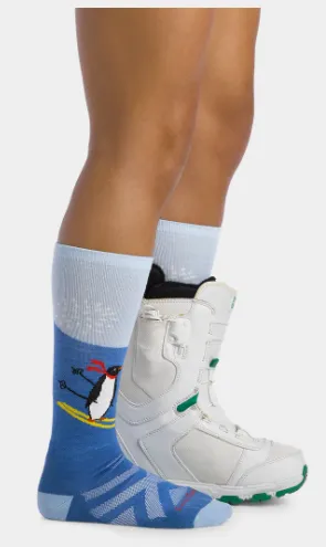 Darn Tough Kids Penguin Peak Over-the-Calf Midweight Ski & Snowboard Sock 2025