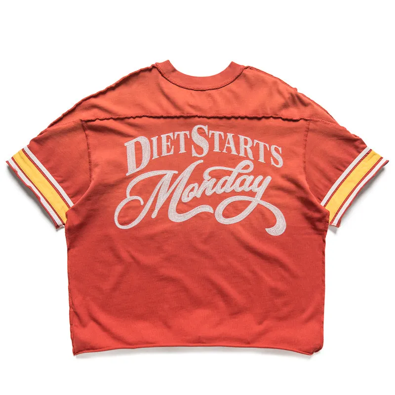 Diet Starts Monday Varsity Tee - Rust/Yellow