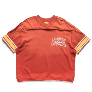 Diet Starts Monday Varsity Tee - Rust/Yellow