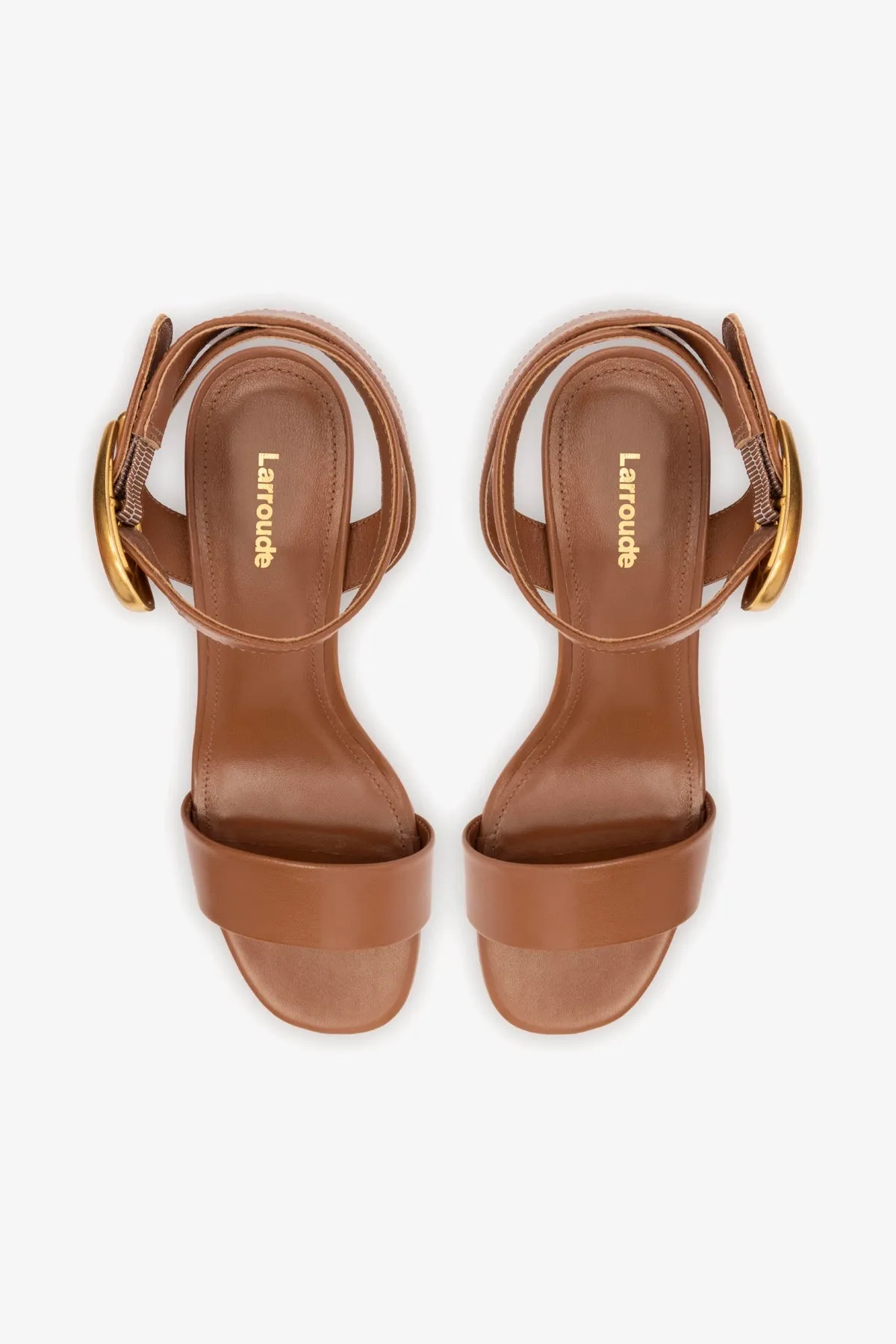 Dolly Verona Low Sandal In Caramel Leather