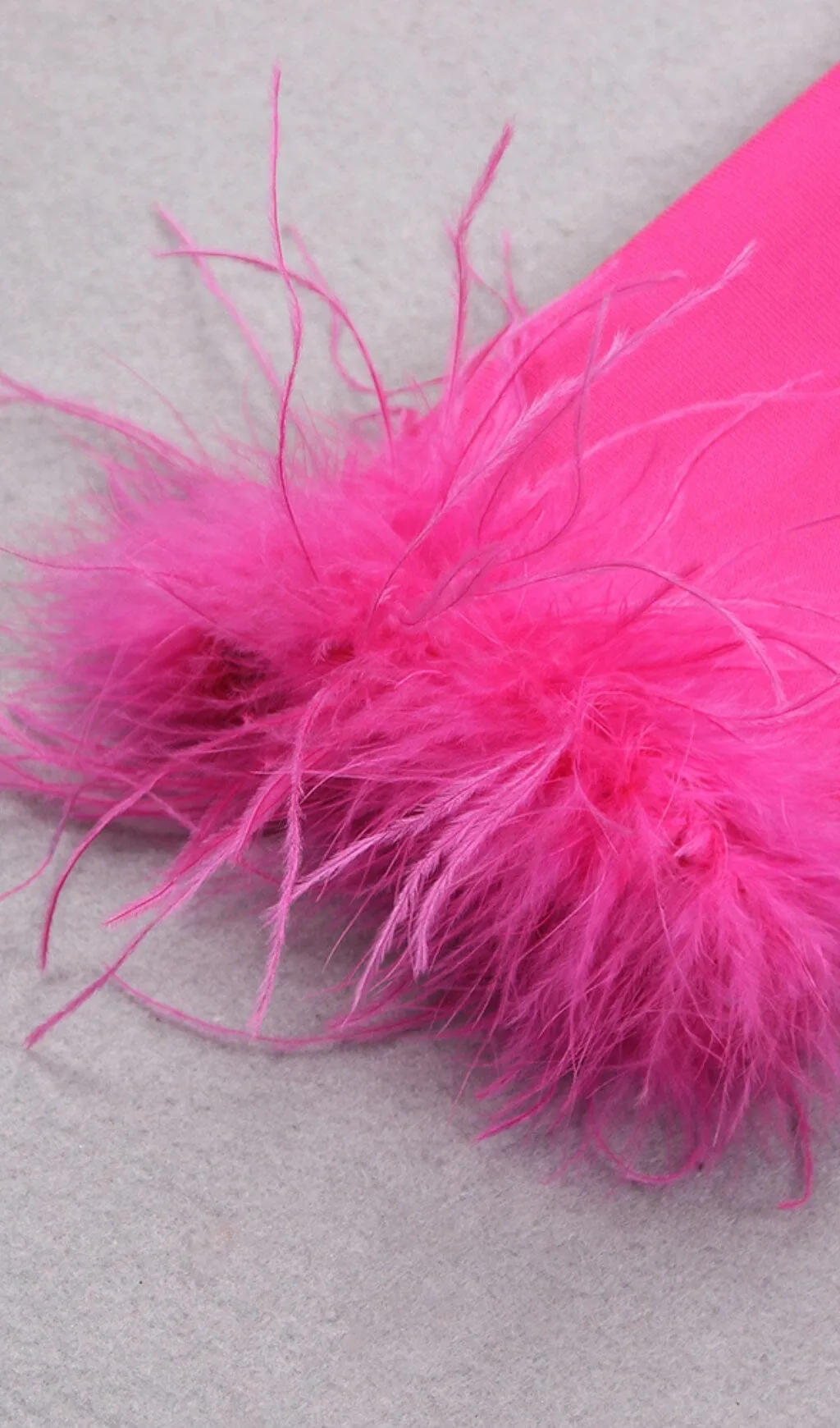 FEATHER JACKET DRESS IN HYPER PINK Gloria Lanvin