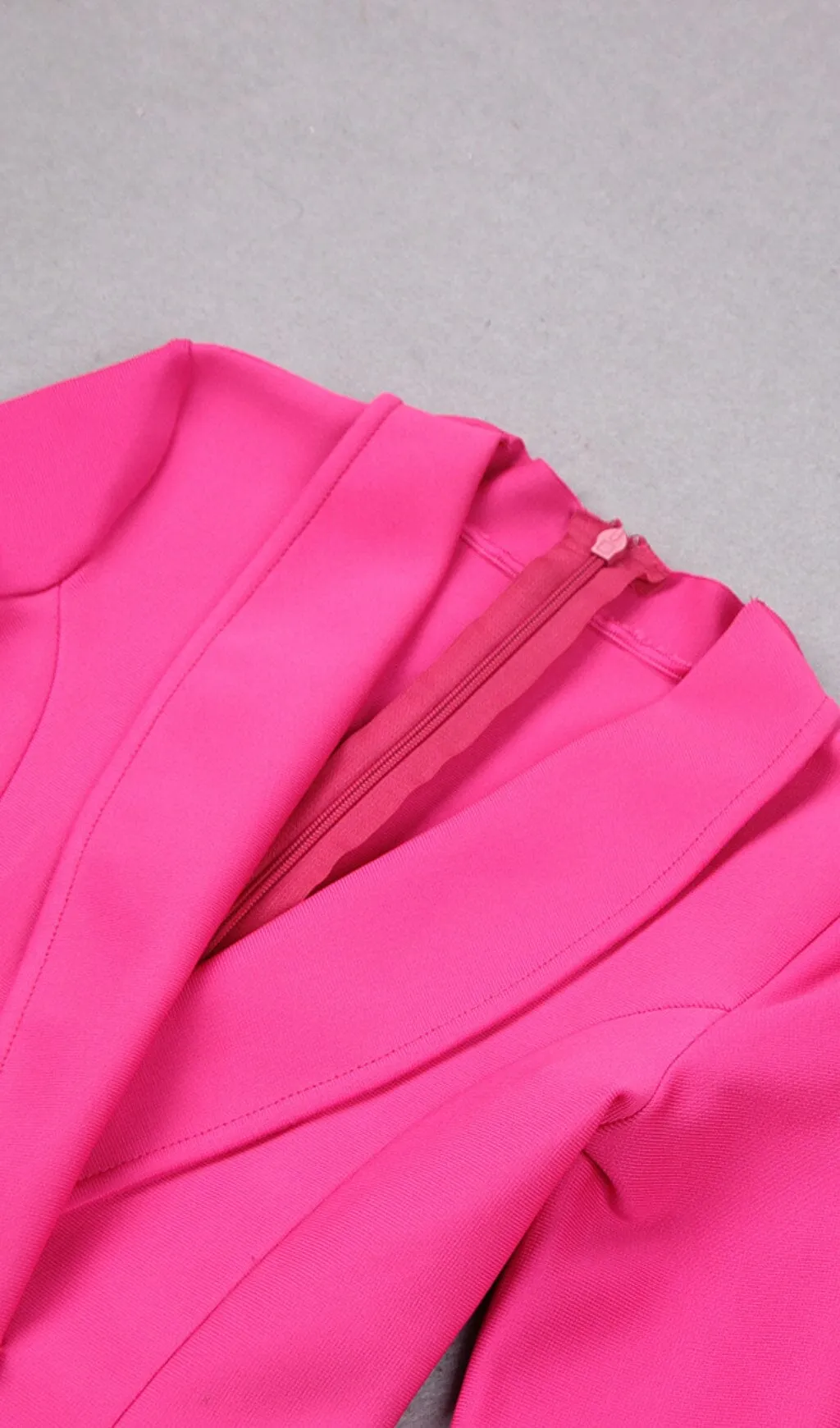 FEATHER JACKET DRESS IN HYPER PINK Gloria Lanvin