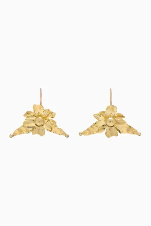 Gaia Flower Stud Earring - Brass Ulla Johnson
