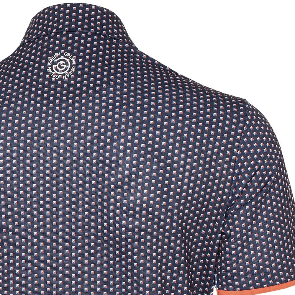 Galvin Green Mark V8  Polo Shirt - Navy/Orange