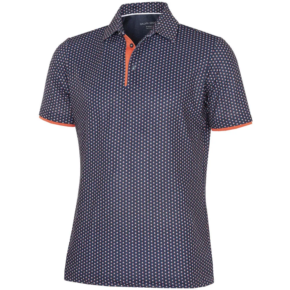 Galvin Green Mark V8  Polo Shirt - Navy/Orange