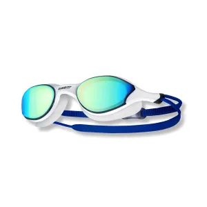 Gambitt Iceberg UV Swimming Googles (White/Blue)