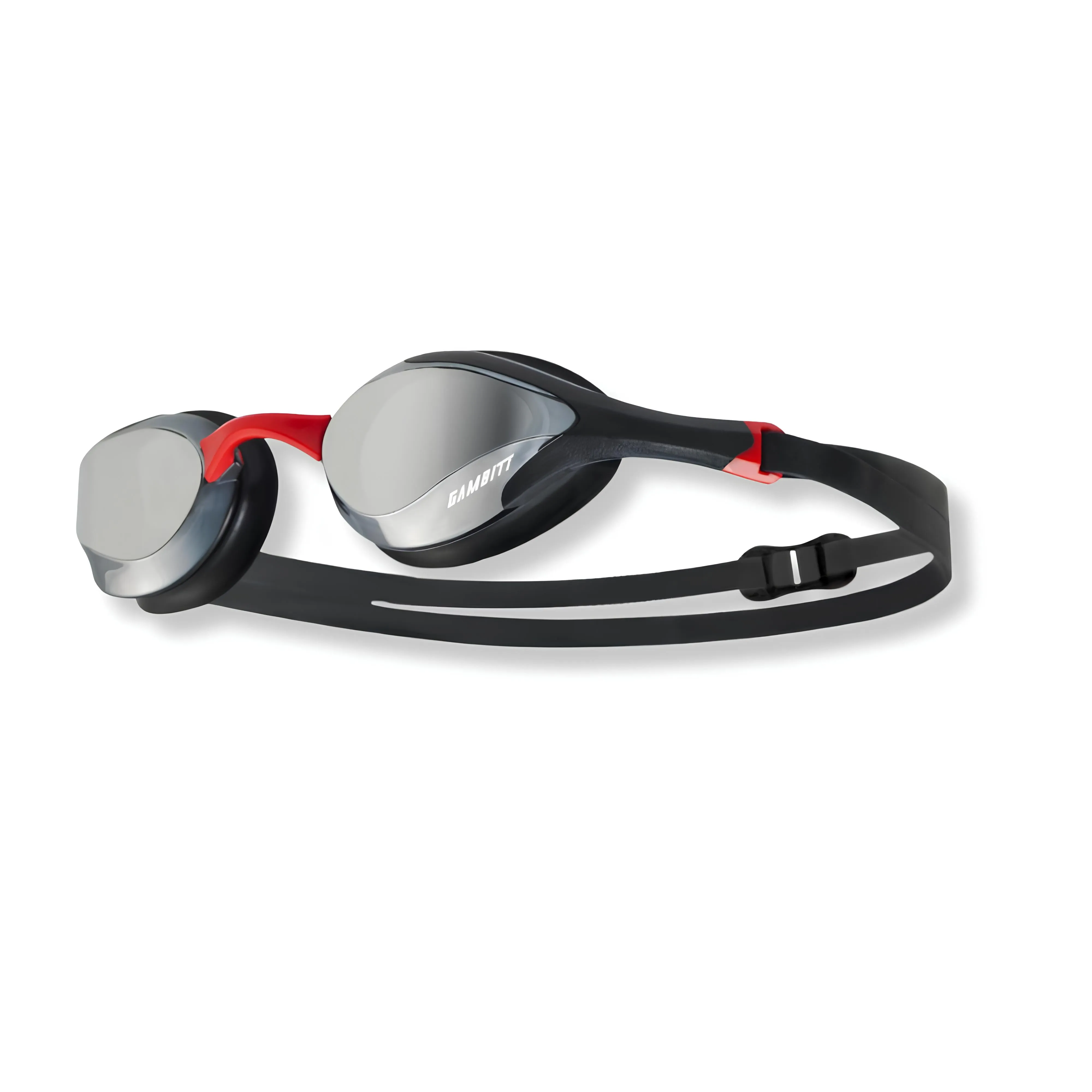 Gambitt Jet UV Swimming Googles (Black/Red)