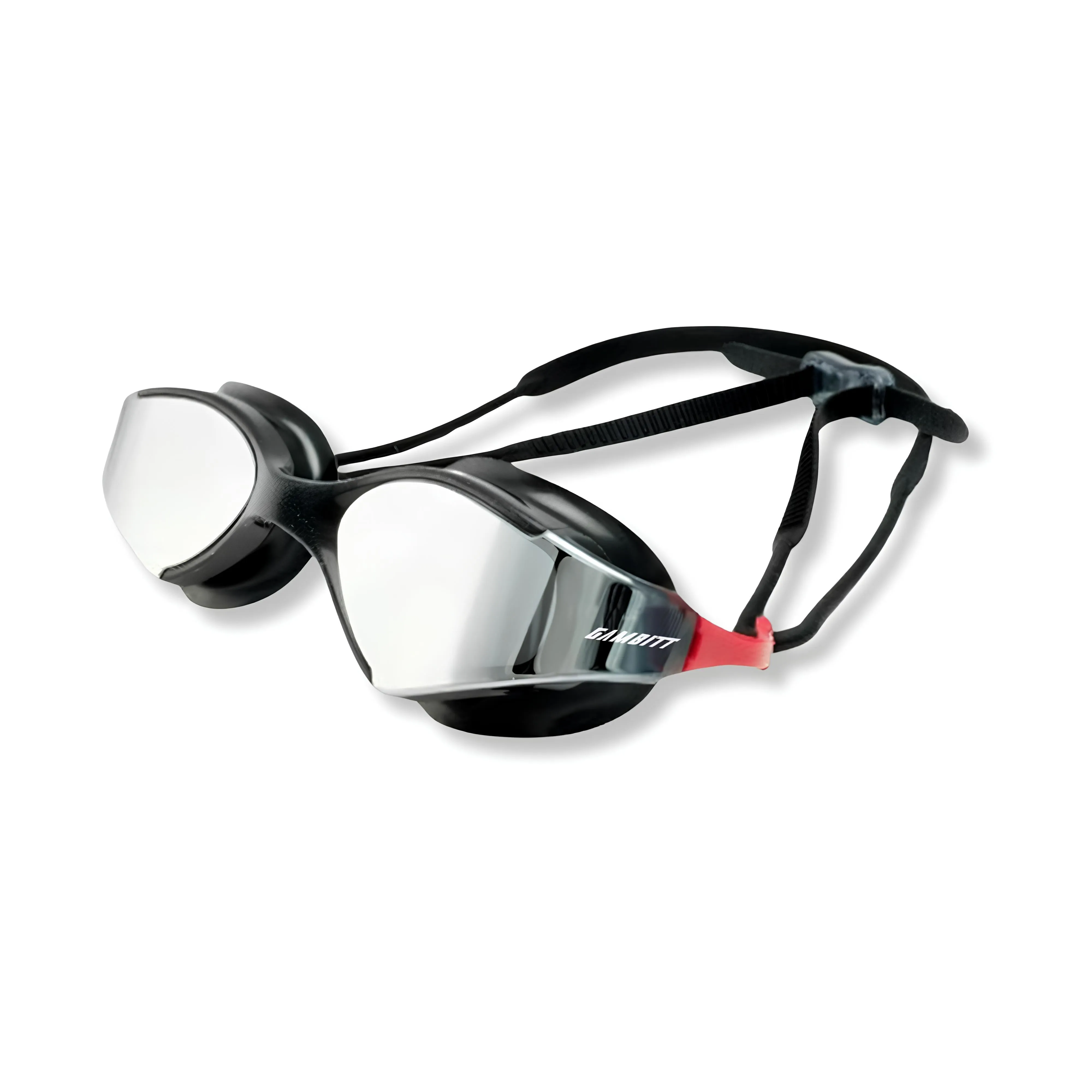Gambitt Tide Surfer UV Swimming Googles (Black/Red)