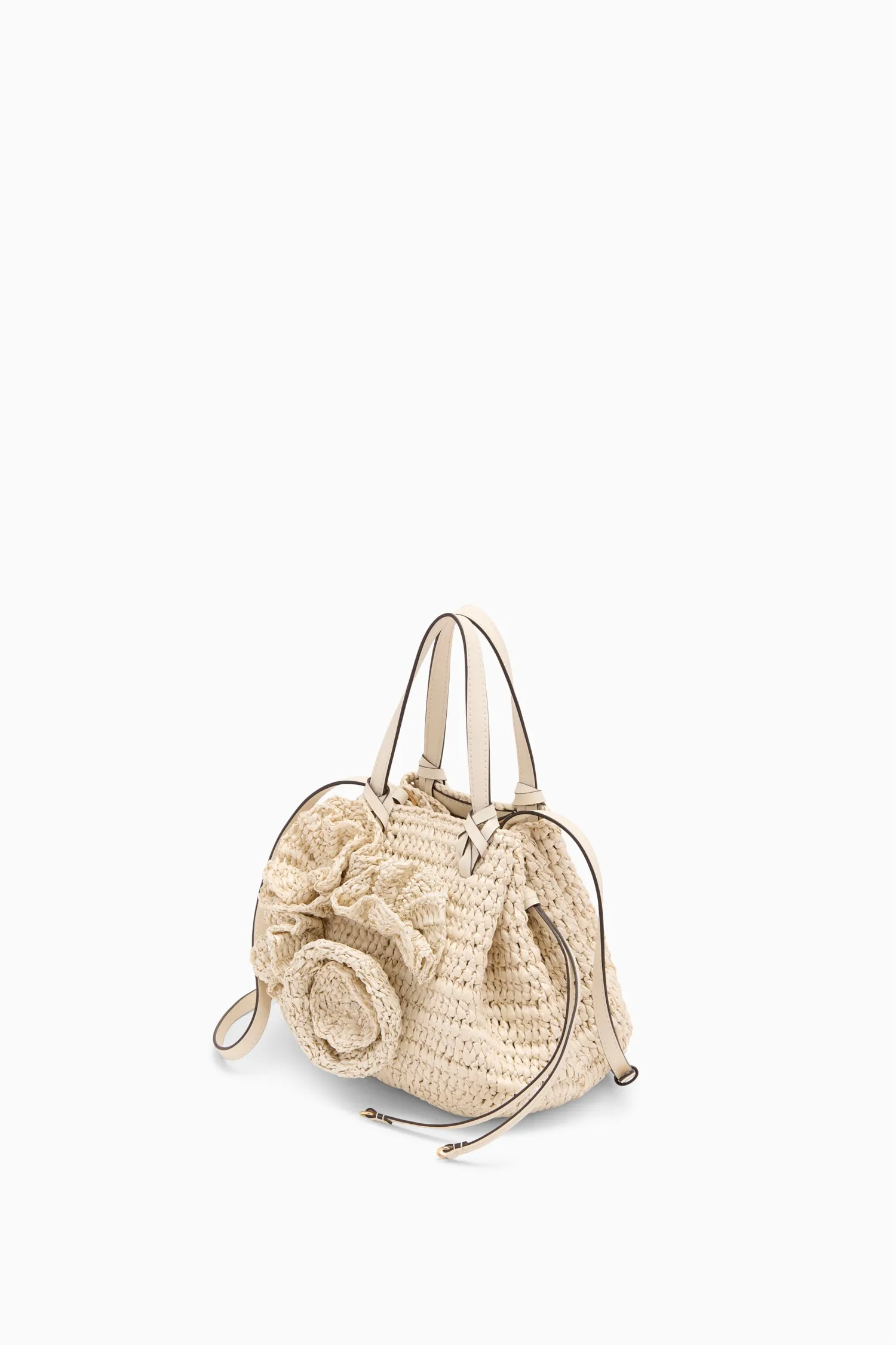 Gio Floral Raffia Crossbody - Cowrie Ulla Johnson