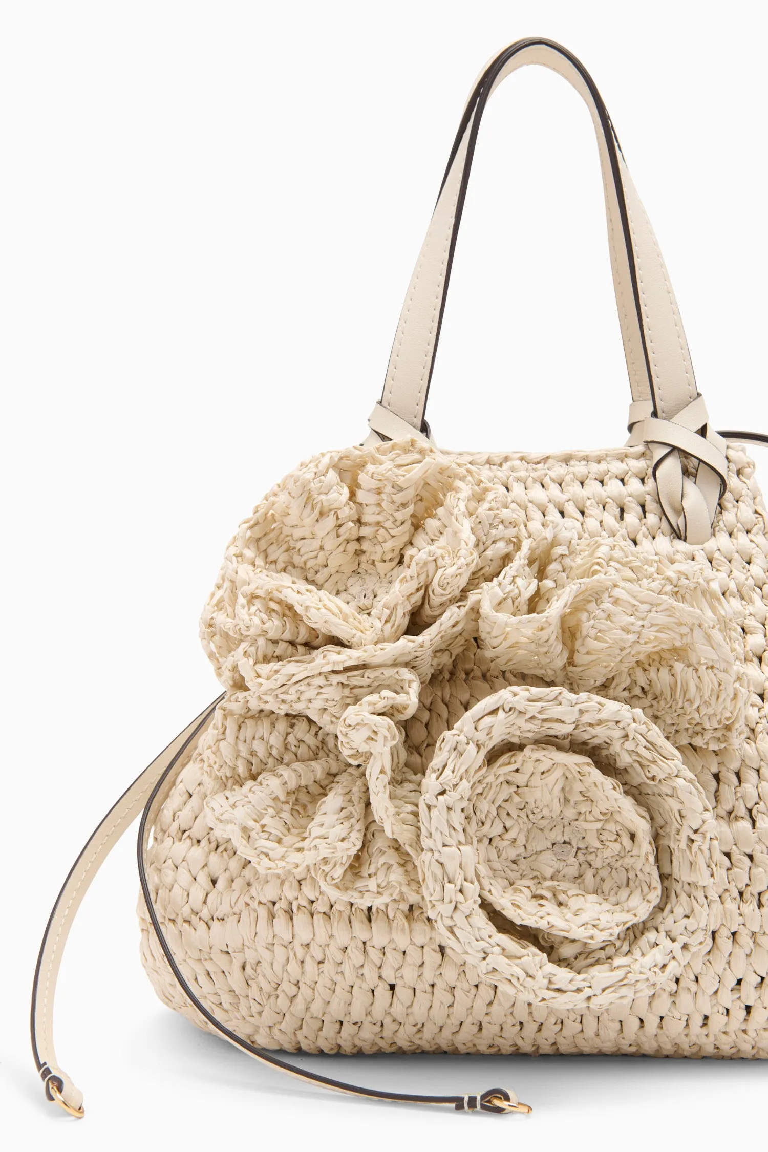 Gio Floral Raffia Crossbody - Cowrie Ulla Johnson