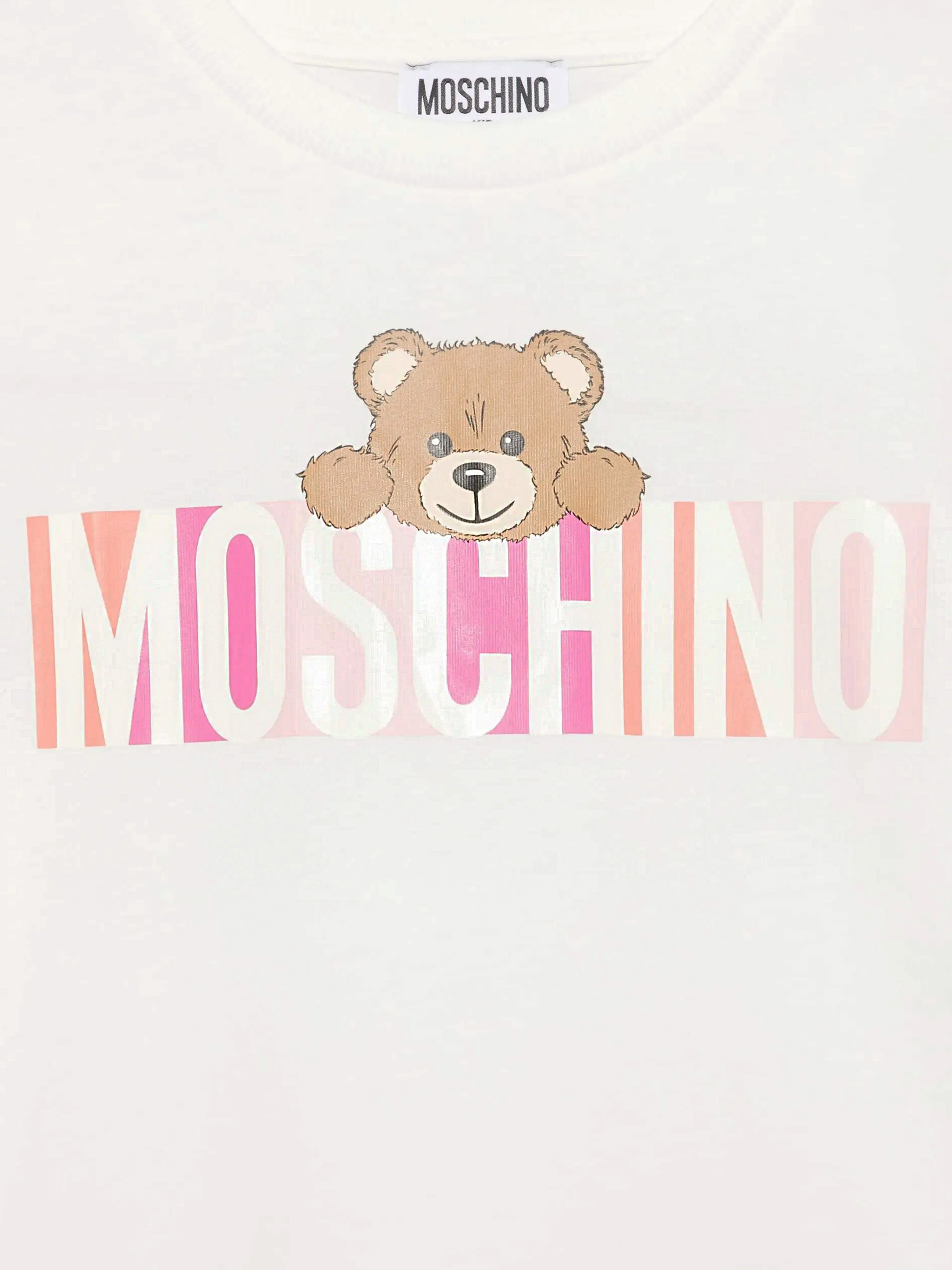 Girls Bear Logo T-Shirt in Ivory