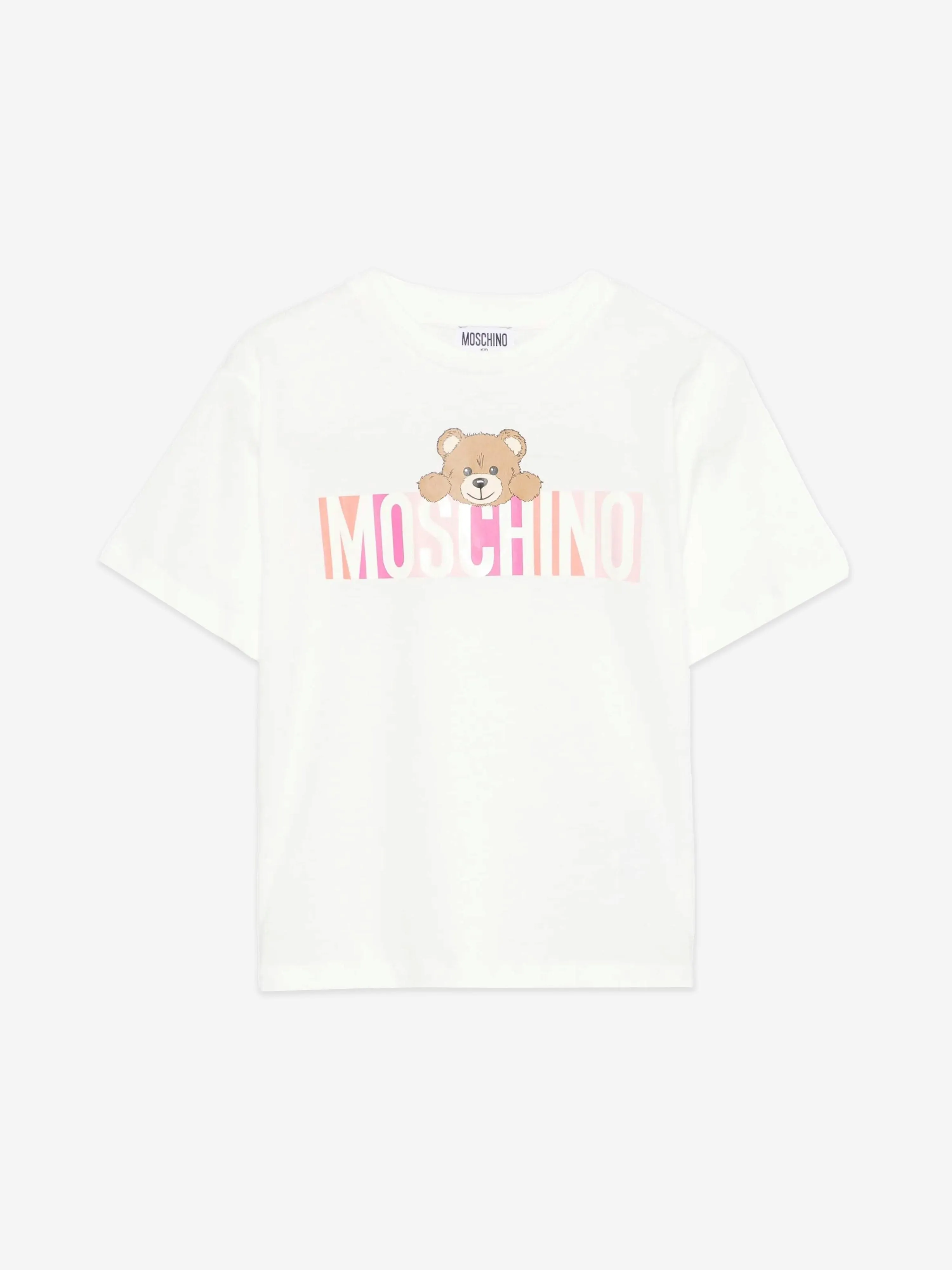 Girls Bear Logo T-Shirt in Ivory