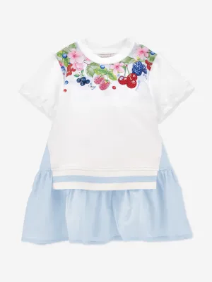 Girls Fruit Dress in White
