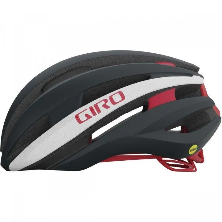 Giro Synthe MIPS II Road Cycling Helmet (Matte Portaro Grey/White/Red)
