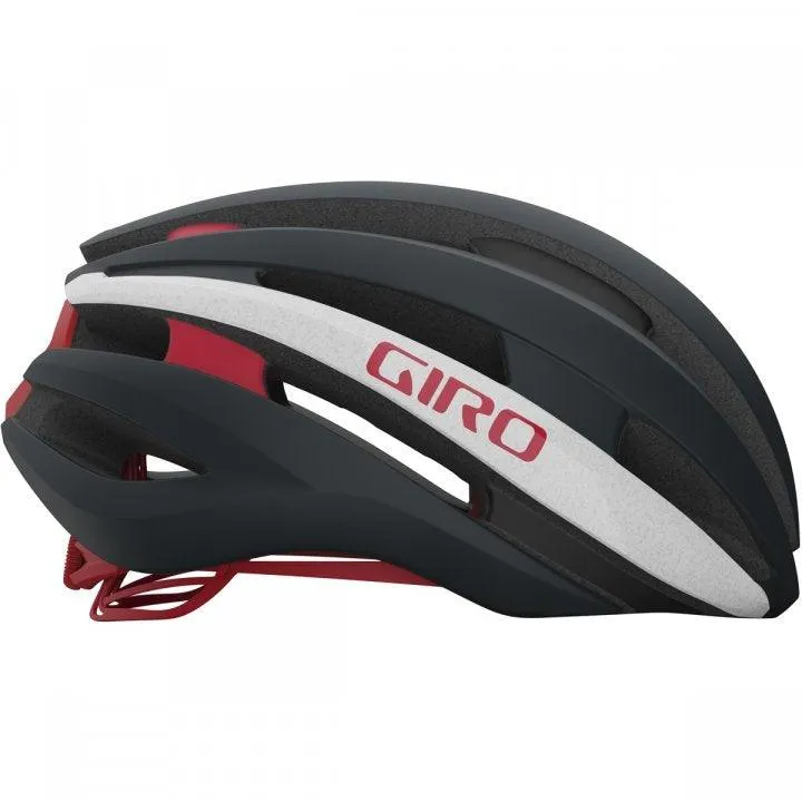 Giro Synthe MIPS II Road Cycling Helmet (Matte Portaro Grey/White/Red)