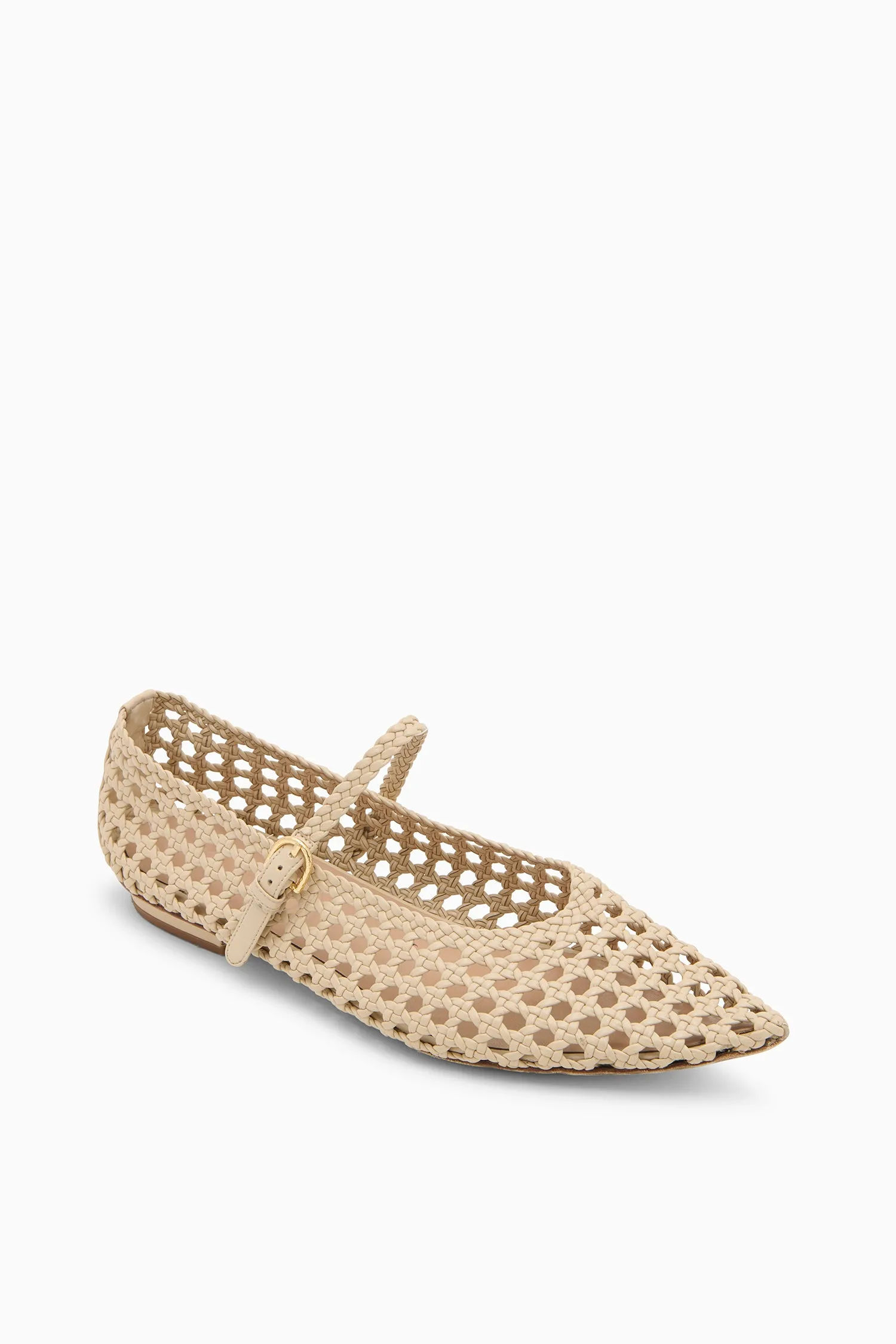 Gracie Pointy Toe Flat - Sand Ulla Johnson