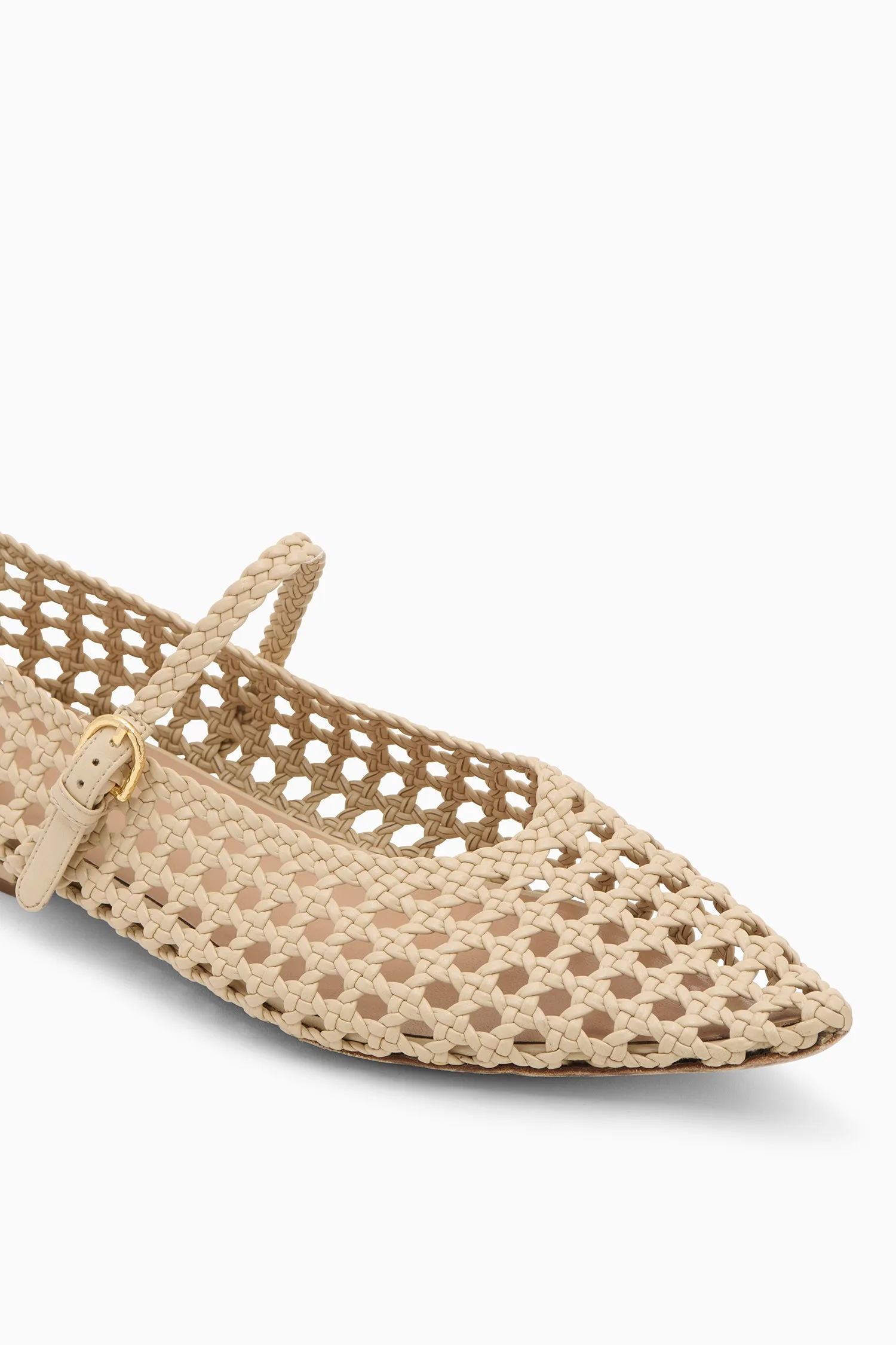 Gracie Pointy Toe Flat - Sand Ulla Johnson