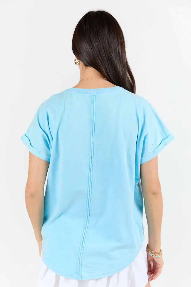 Here You Are Aqua Short Sleeve Tee
