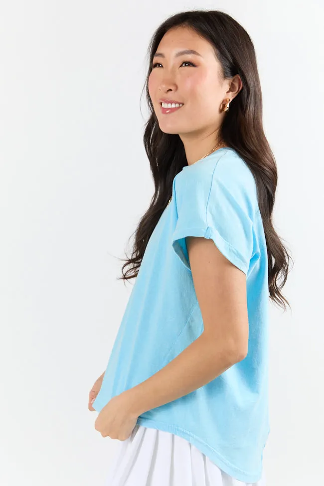 Here You Are Aqua Short Sleeve Tee