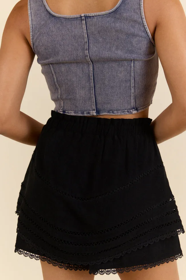 Highway Harmony Woven Black Skort