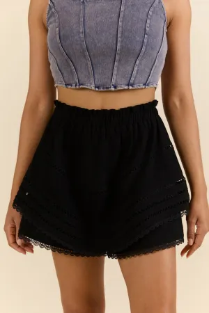 Highway Harmony Woven Black Skort