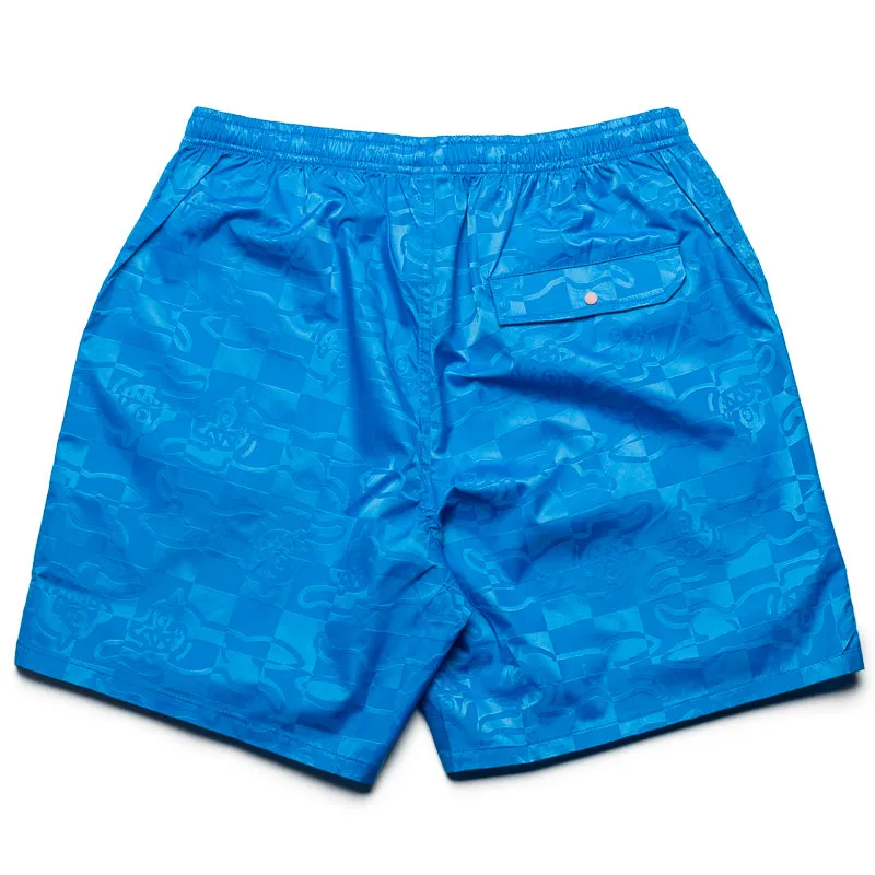 Ice Cream Running Check Shorts - French Blue
