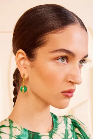 Ismene Geo Drop Earring - Malachite Ulla Johnson