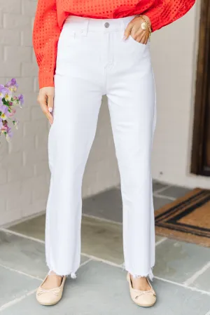 KanCan: Open To Love White Slim Leg Jeans