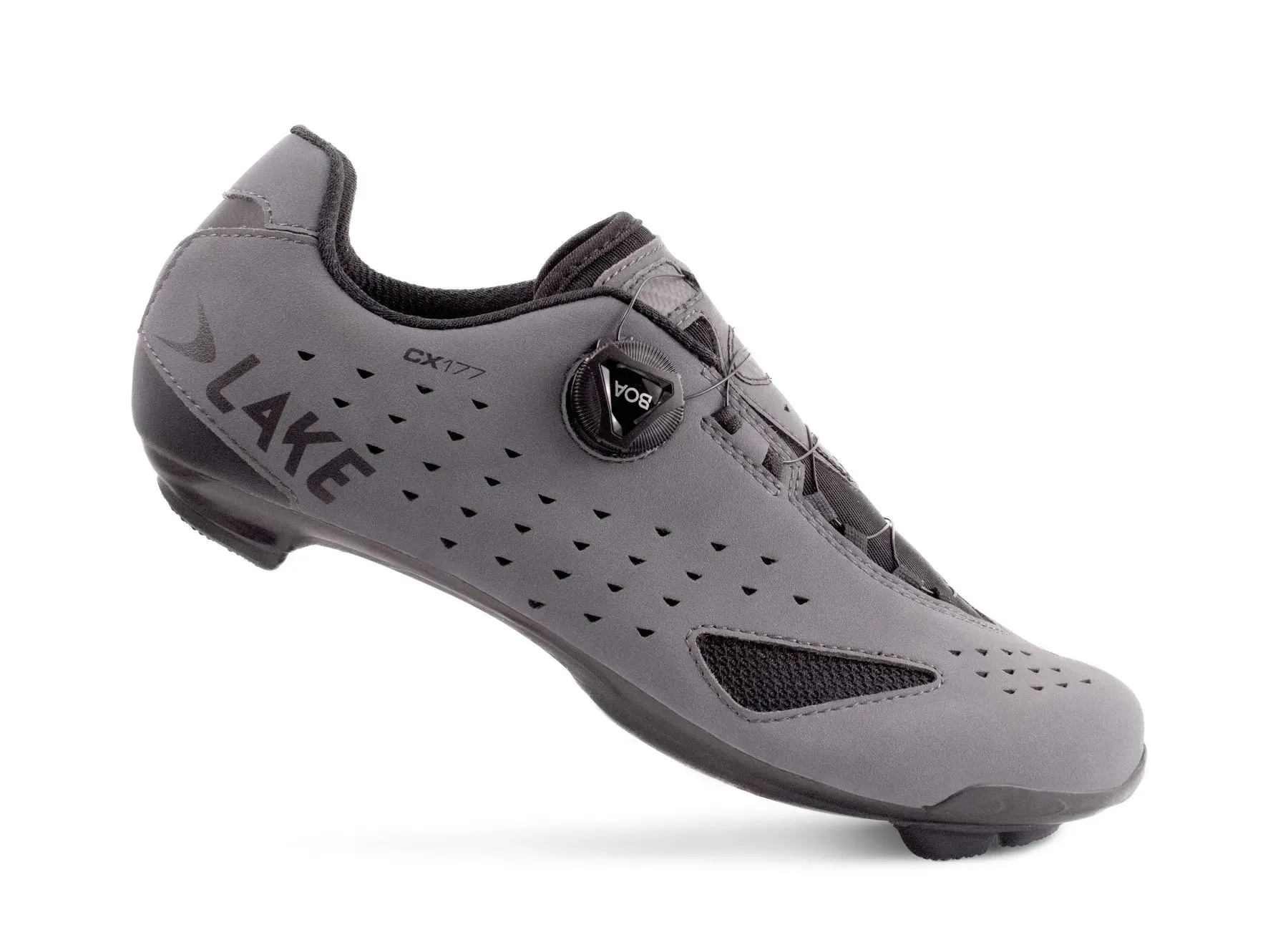 Lake CX177 Road Cycling Shoes (Grey/Black)