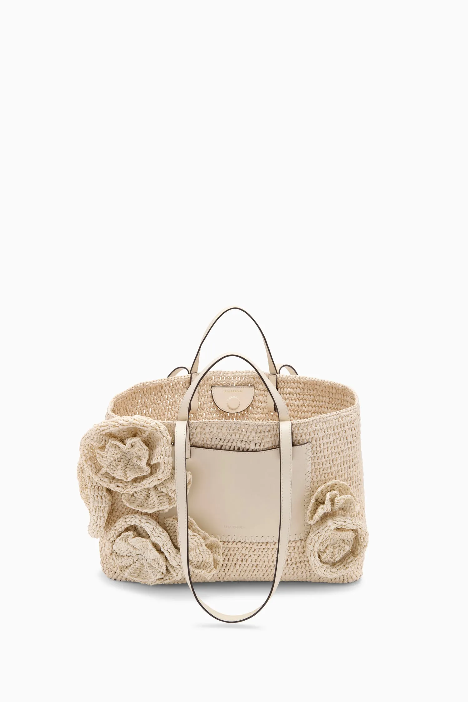 Lali Floral Raffia Tote - Cowrie Ulla Johnson